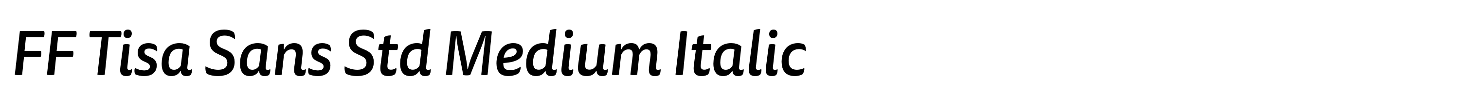 FF Tisa Sans Std Medium Italic